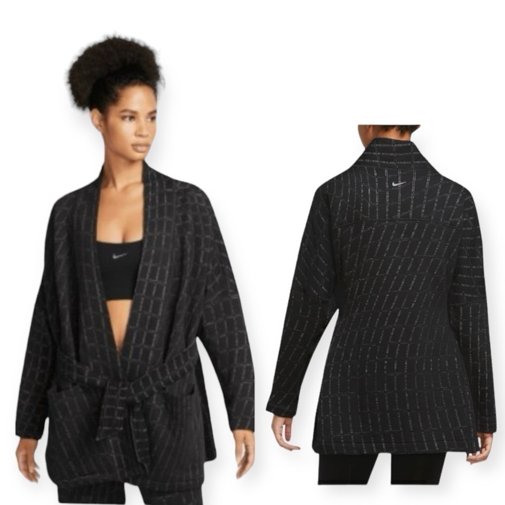 NIKE Yoga Therma-Fit Luxe Reversible Jacquard Oversized Top/Jacket NEW